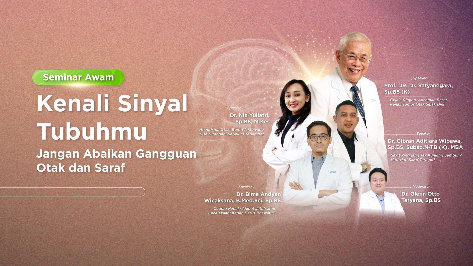 Tzu Chi Hospital Gelar Seminar Awam Bersama Dokter Spesialis Bedah Saraf