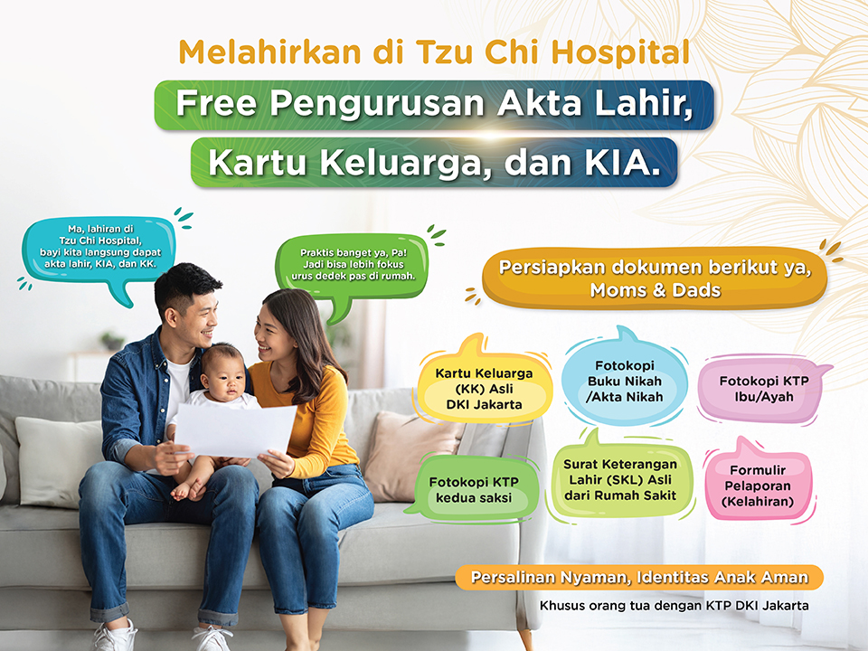 Tzu Chi Hospital Hadirkan Layanan Pengurusan Akta Kelahiran, Kartu Keluarga, dan KIA